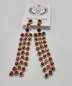 Rožiniai, puošnūs auskarai