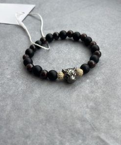 Juoda apyrankė su Leopardu